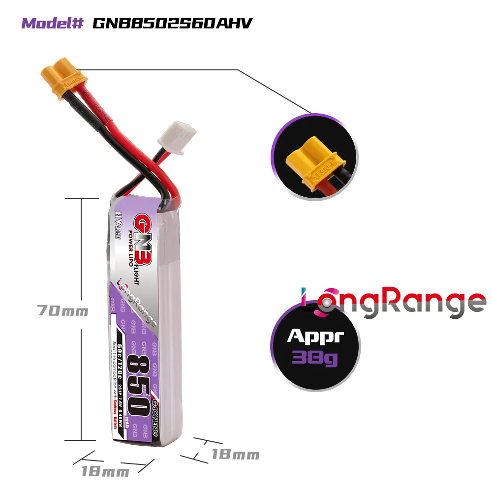 GAONENG GNB LiPo batterie 850m - Drone Kit Long Range avis et prix